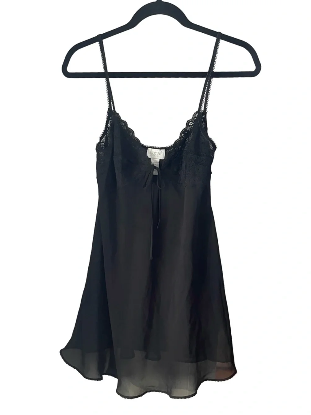 La SENZA Black Lace-Trim Slip Chemise - Picture 3 of 8
